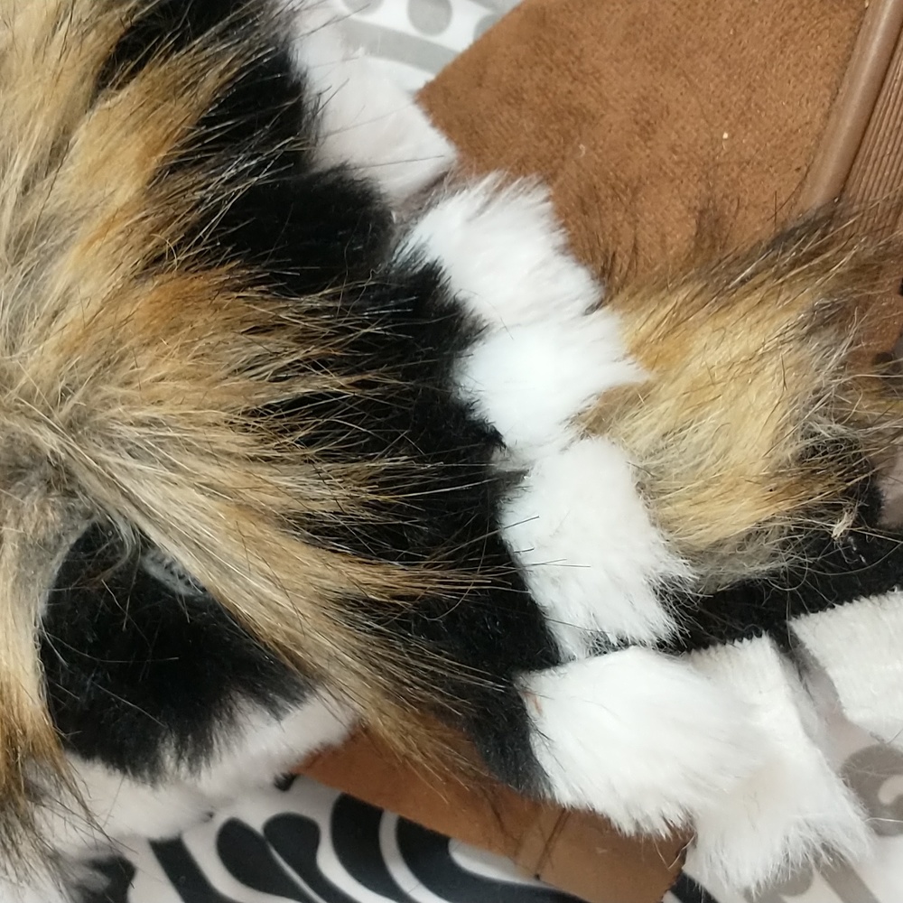Ladies rabbit fur faux fur inside suede boots SZ 39 (8) - Picture 2 of 9